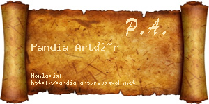 Pandia Artúr névjegykártya